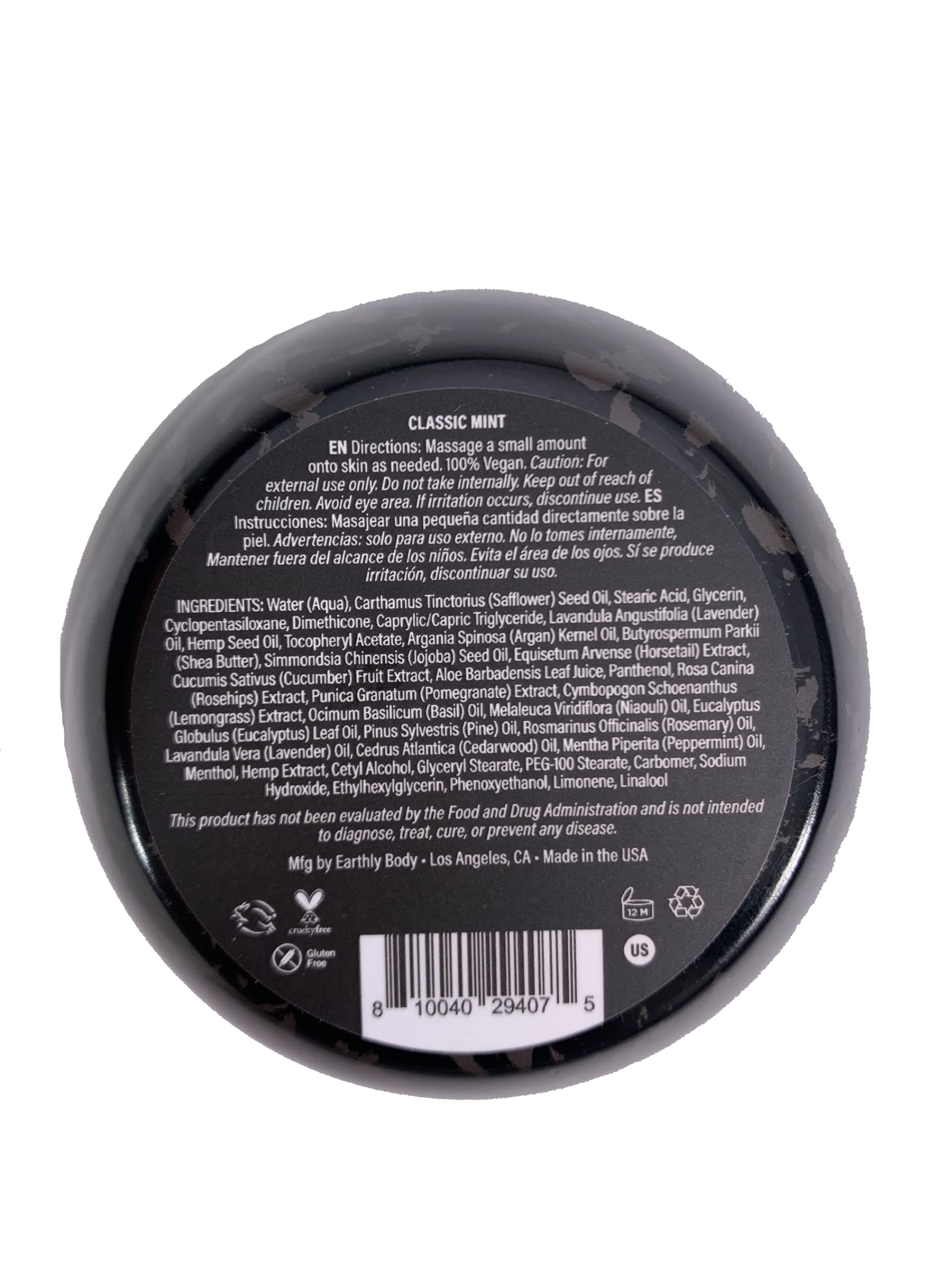 Earthly Body Premium Hemp Extract Daily Ultimate Cream glow on skin closeup.