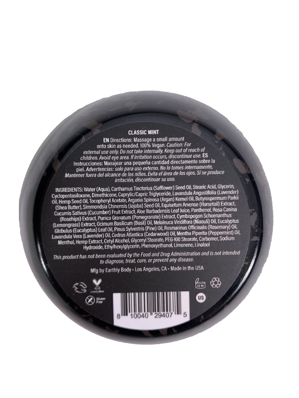 Earthly Body Premium Hemp Extract Daily Ultimate Cream glow on skin closeup.