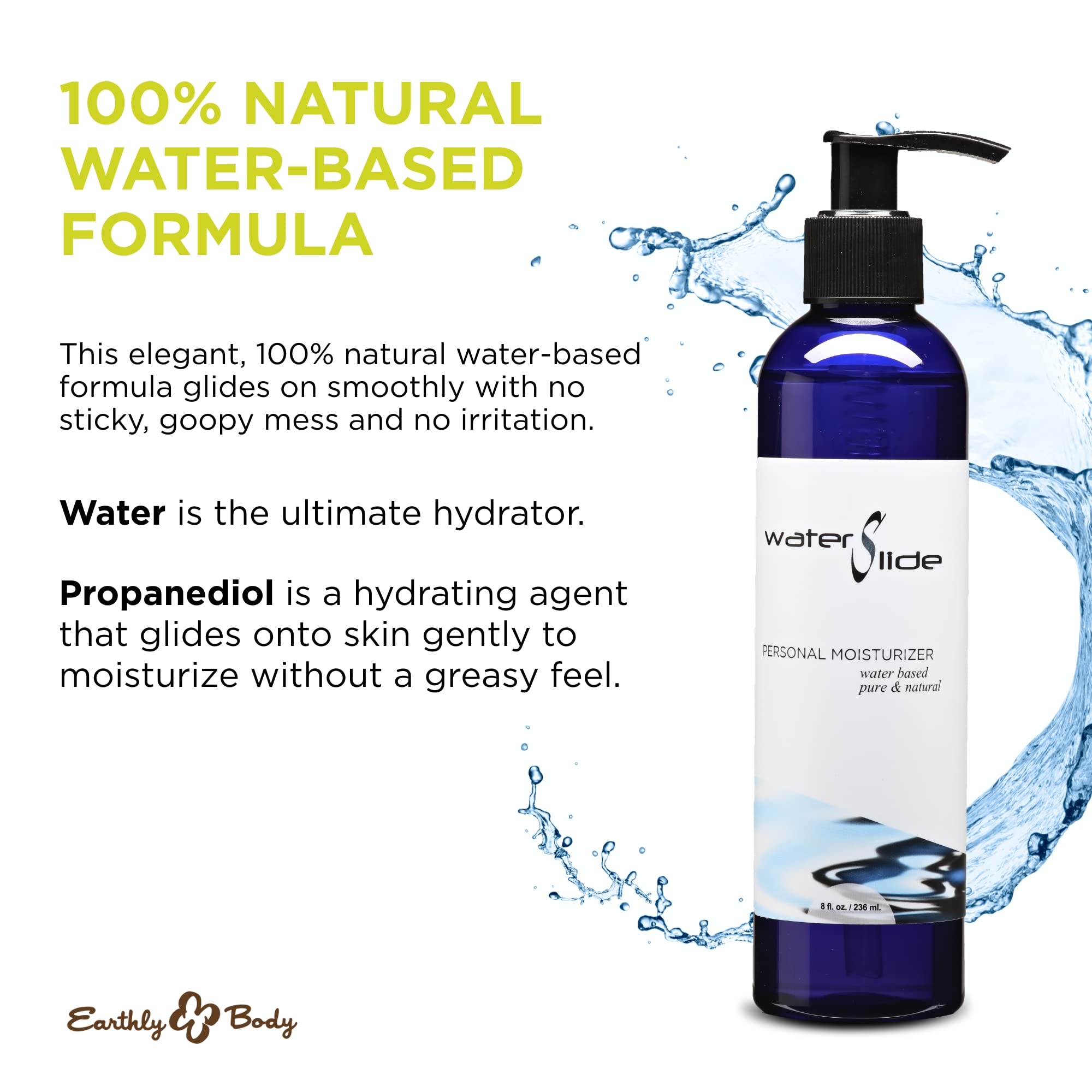 Earthly Body WaterSlide textura ligera para deslizamiento suave