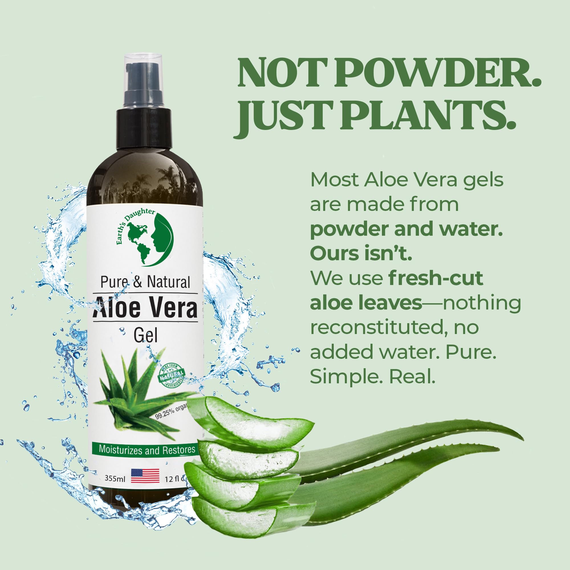 Earth's Daughter Aloe: gel natural para el pelo con acabado suave