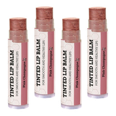 Earth's Daughter bálsamo labial tintado Rosa Champán 4 pack, tono suave para realzar labios.