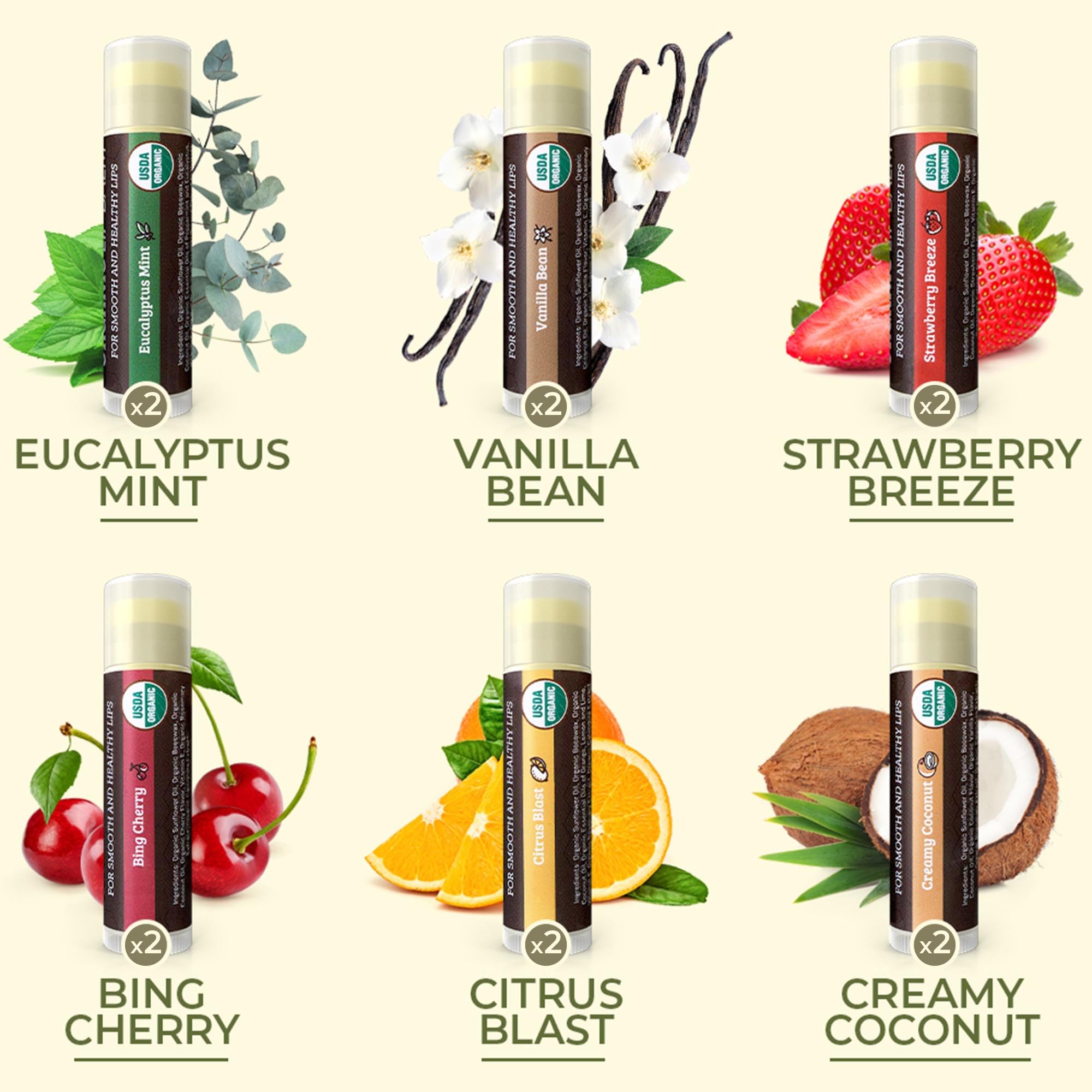 Earth's Daughter Balsamo Labios Orgánico USDA, fórmula segura para labios sensibles.