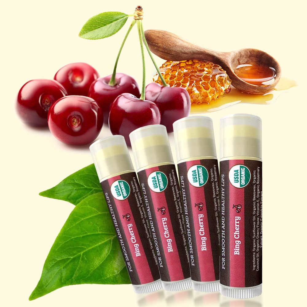 Earth's Daughter lip balm ingredients showcase organic oils and beeswax.