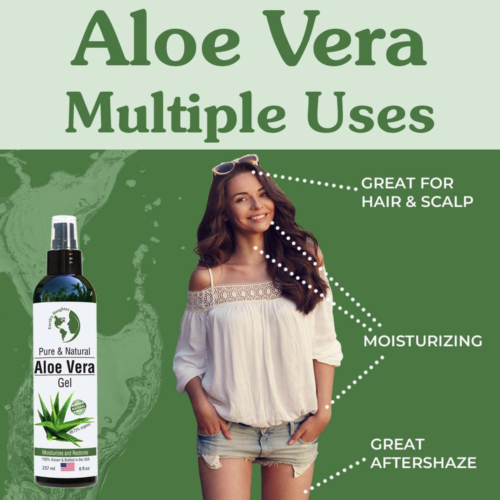 Earth's Daughter gel aloe vera, cuidado capilar suave para irritación del cuero cabelludo