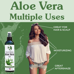 Earth's Daughter gel aloe vera, cuidado capilar suave para irritación del cuero cabelludo