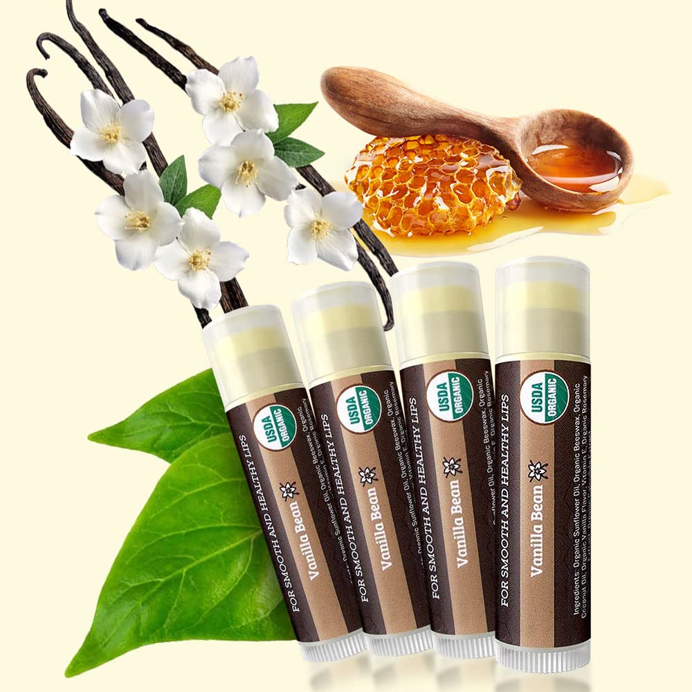 Earth's Daughter Vanilla Lip Balm tube side angle for smooth daily application