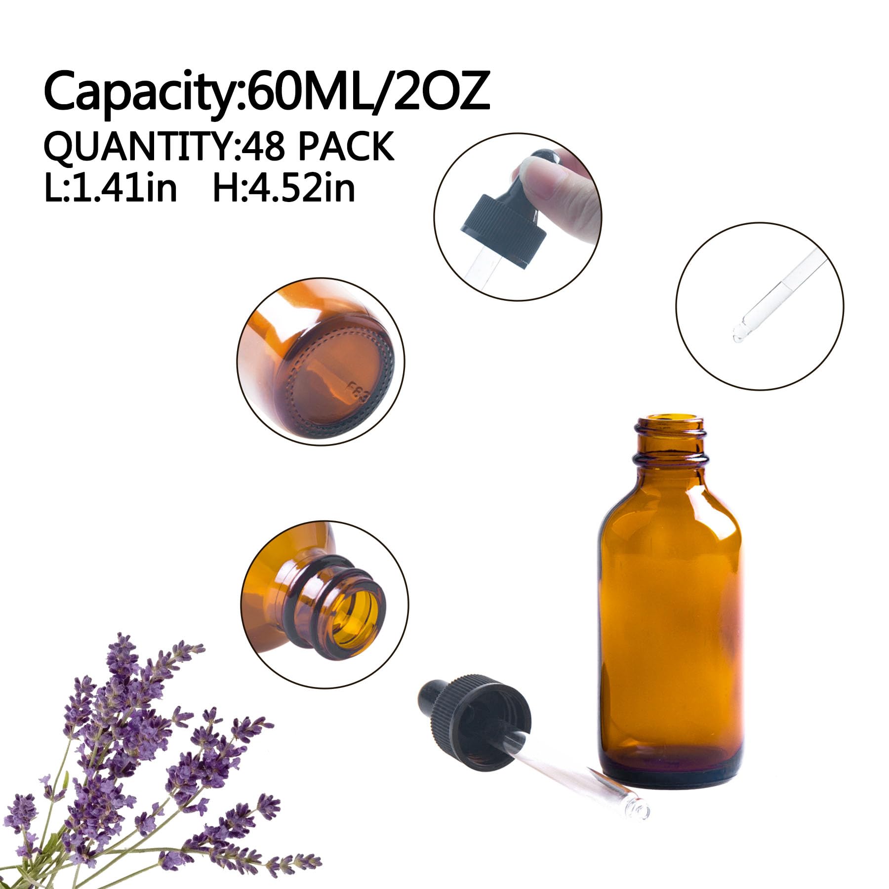 Easeen long 3.6-inch droppers reduce waste and improve oil transfer.