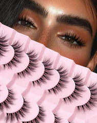 Easeful cat eye lashes with flat band for secure wear and lasting adhesion