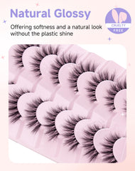 Easeful cat eye lashes matte fibers for natural feel and muted finish