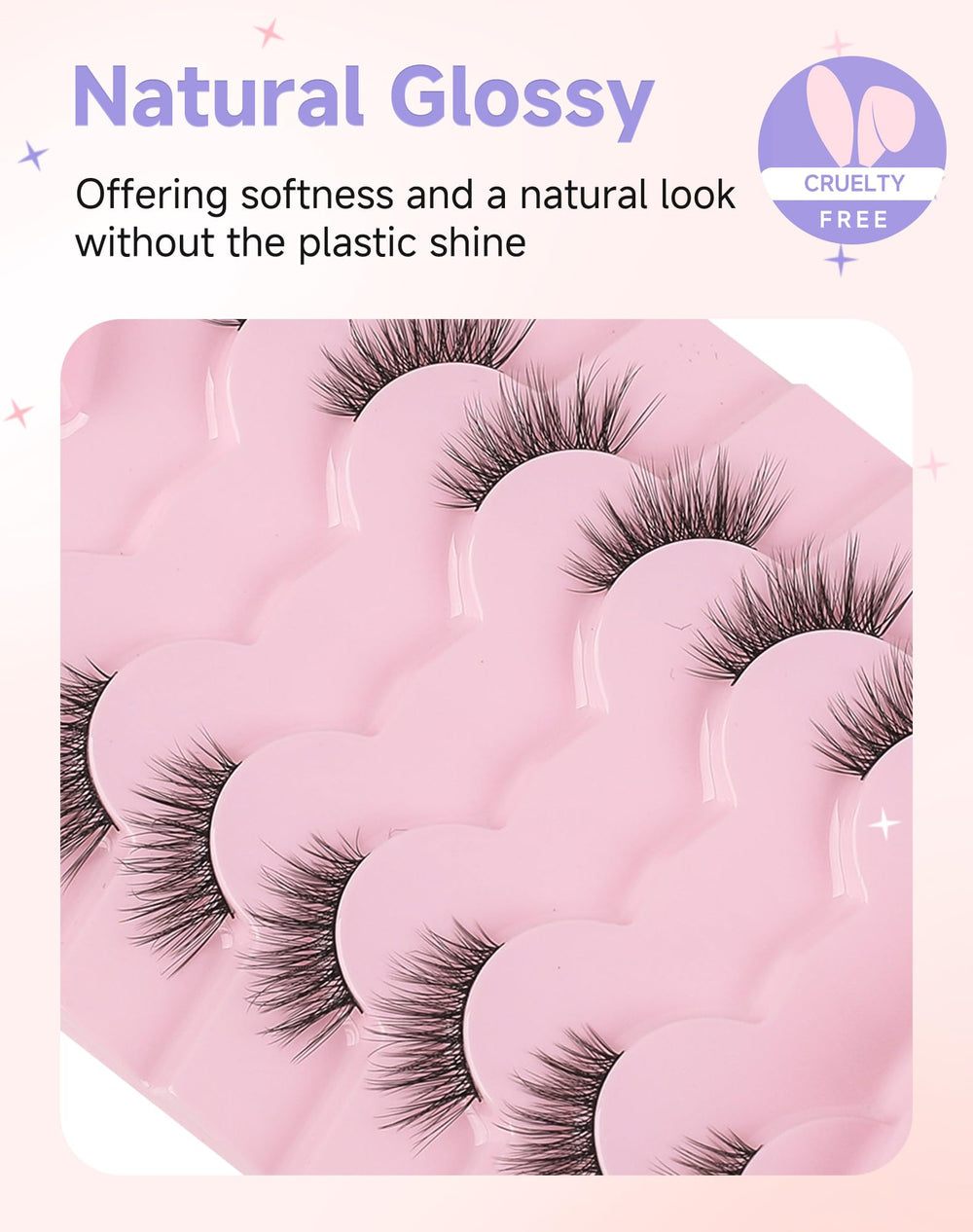 Easeful Half Lashes in cat-eye look with subtle definition
