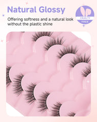 Easeful Half Lashes in cat-eye look with subtle definition
