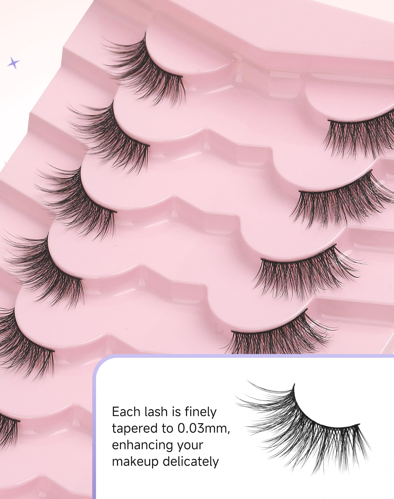 Easeful Half Lashes offering styles for almond, hooded, and round eyes