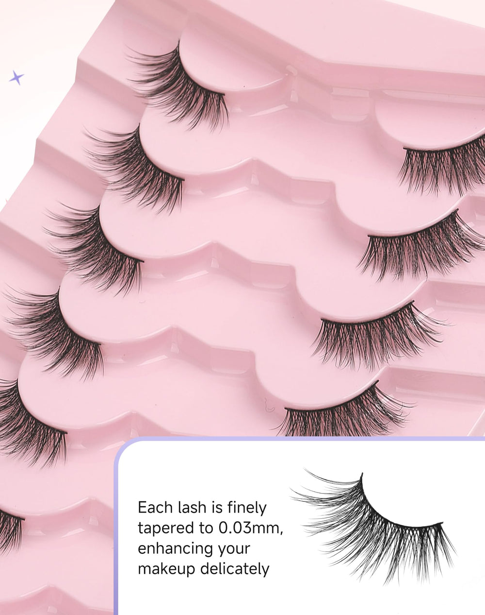 Easeful Half Lashes offering styles for almond, hooded, and round eyes