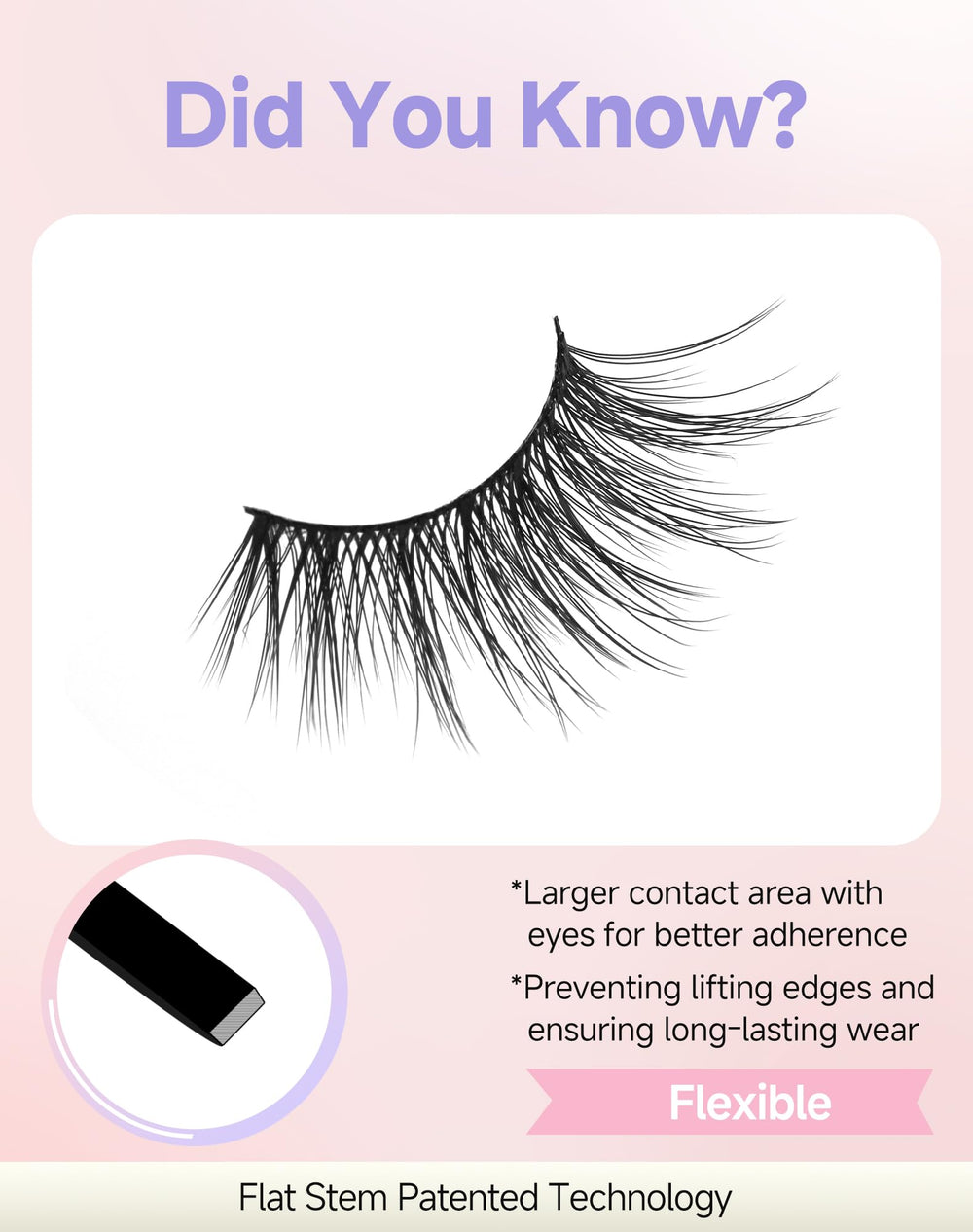 Easeful Half Lashes with matte fibers for natural texture