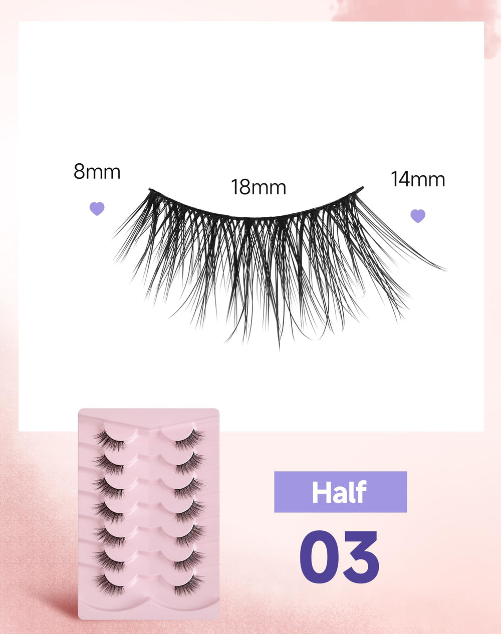 Easeful Half Lashes suitable for weddings, dates, and events