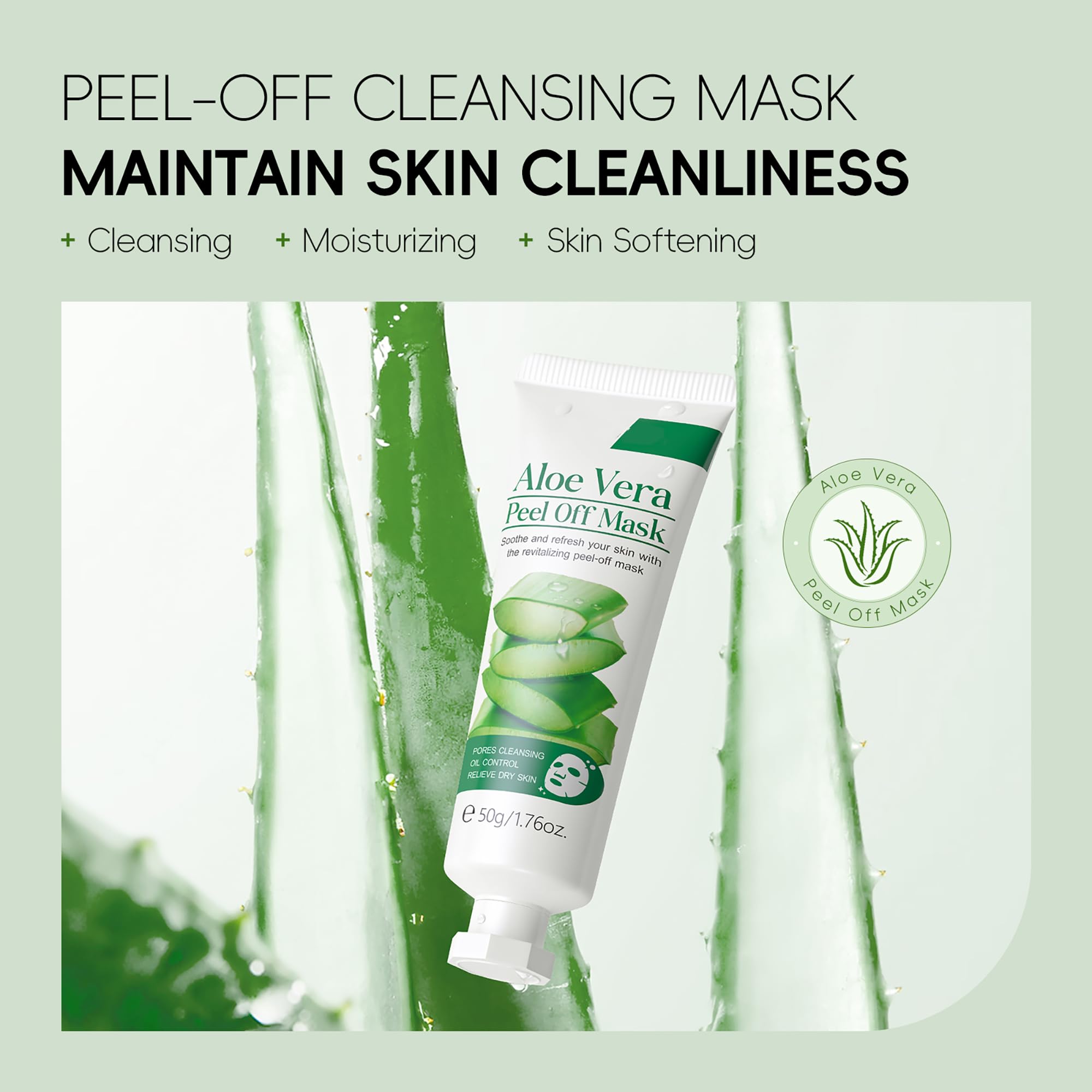 Despegue fácil de la mascarilla para piel clara y suave.