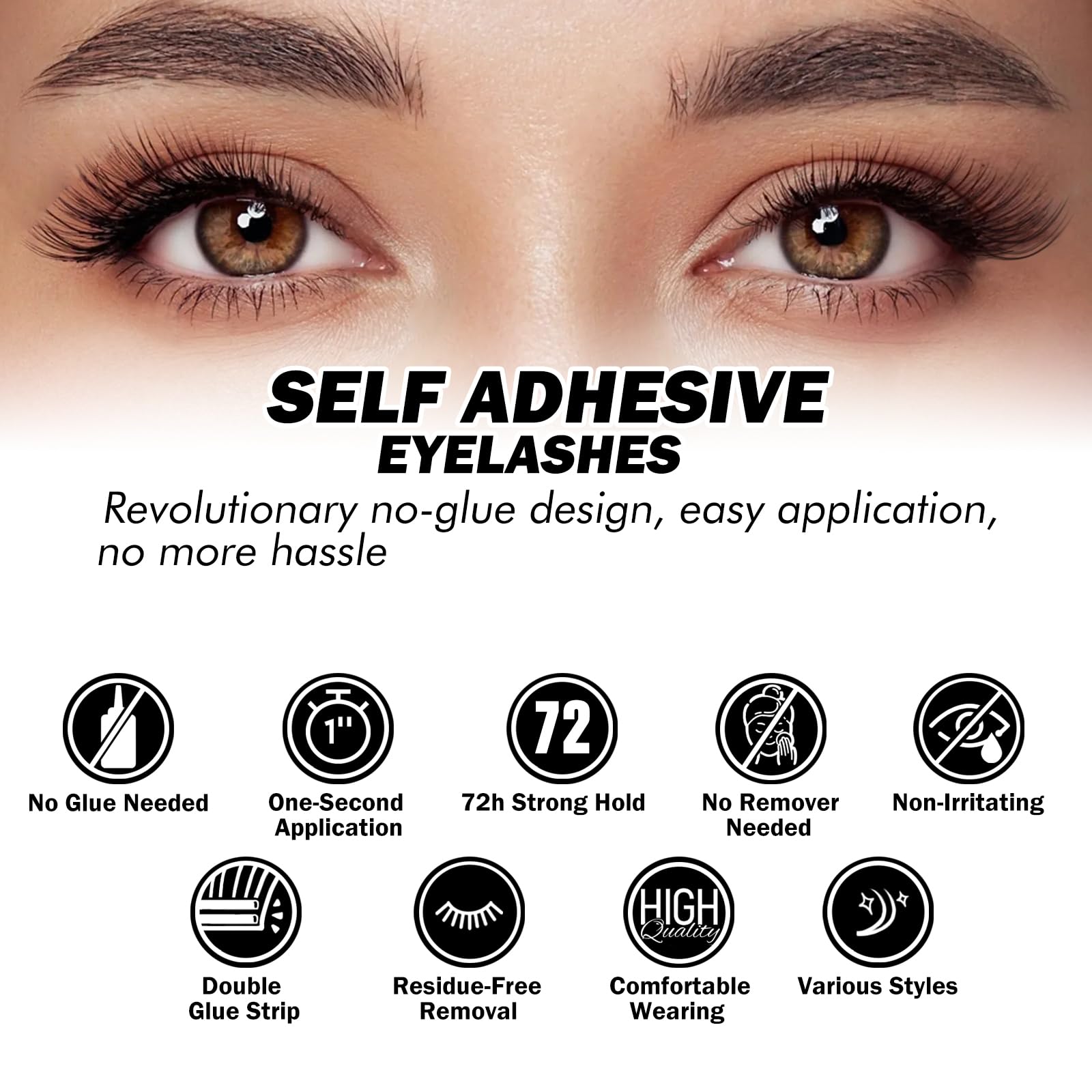 Built-in double strips enable fast, secure application without separate adhesive.