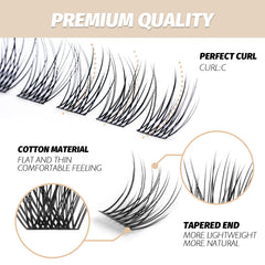 EASITENSION easy-apply lash clusters save time versus salon application.