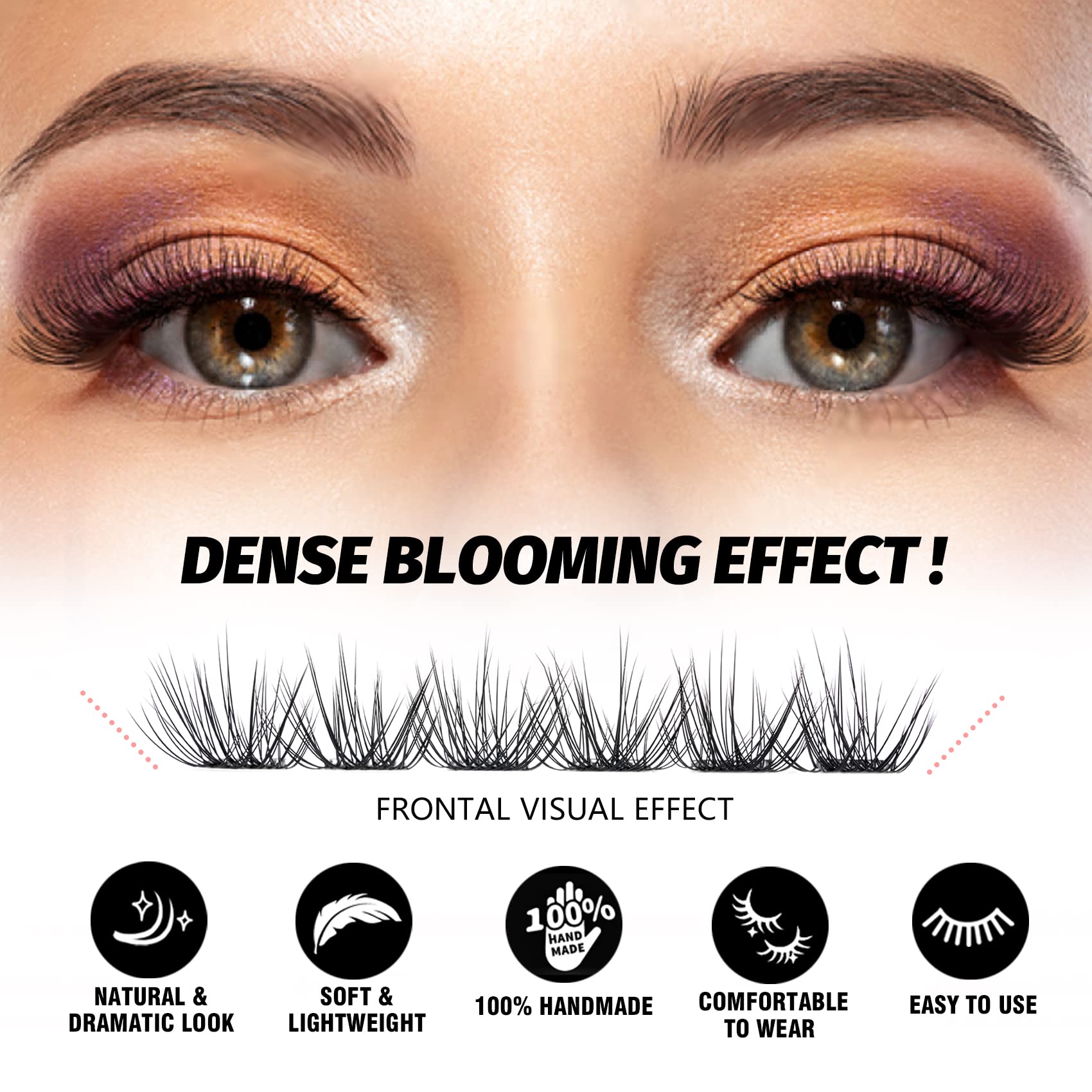 EASITENSION eye-shape fit clusters suit different eye shapes for balance.