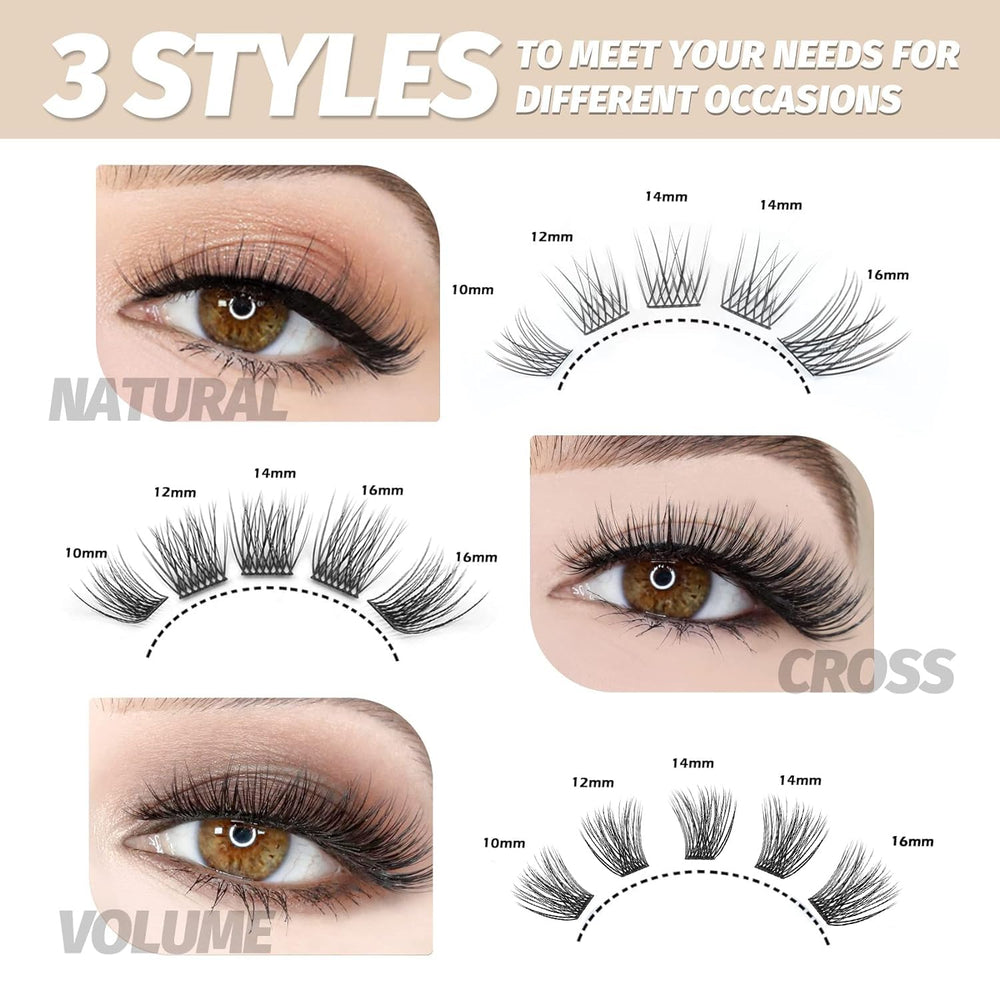 EASITENSION 3D lash clusters close-up for natural volume and easy at-home styling