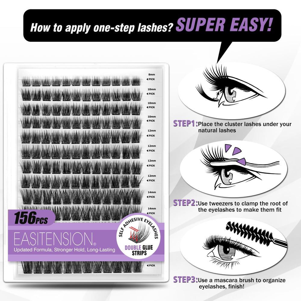Assorted sizes from EASITENSION for customizable lash looks
