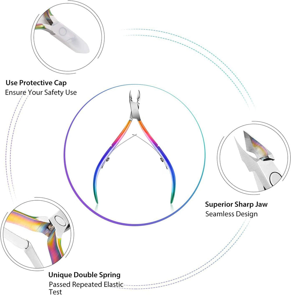 Easkep cuticle trimmer showing dual-ended cuticle pushers for efficient cleaning