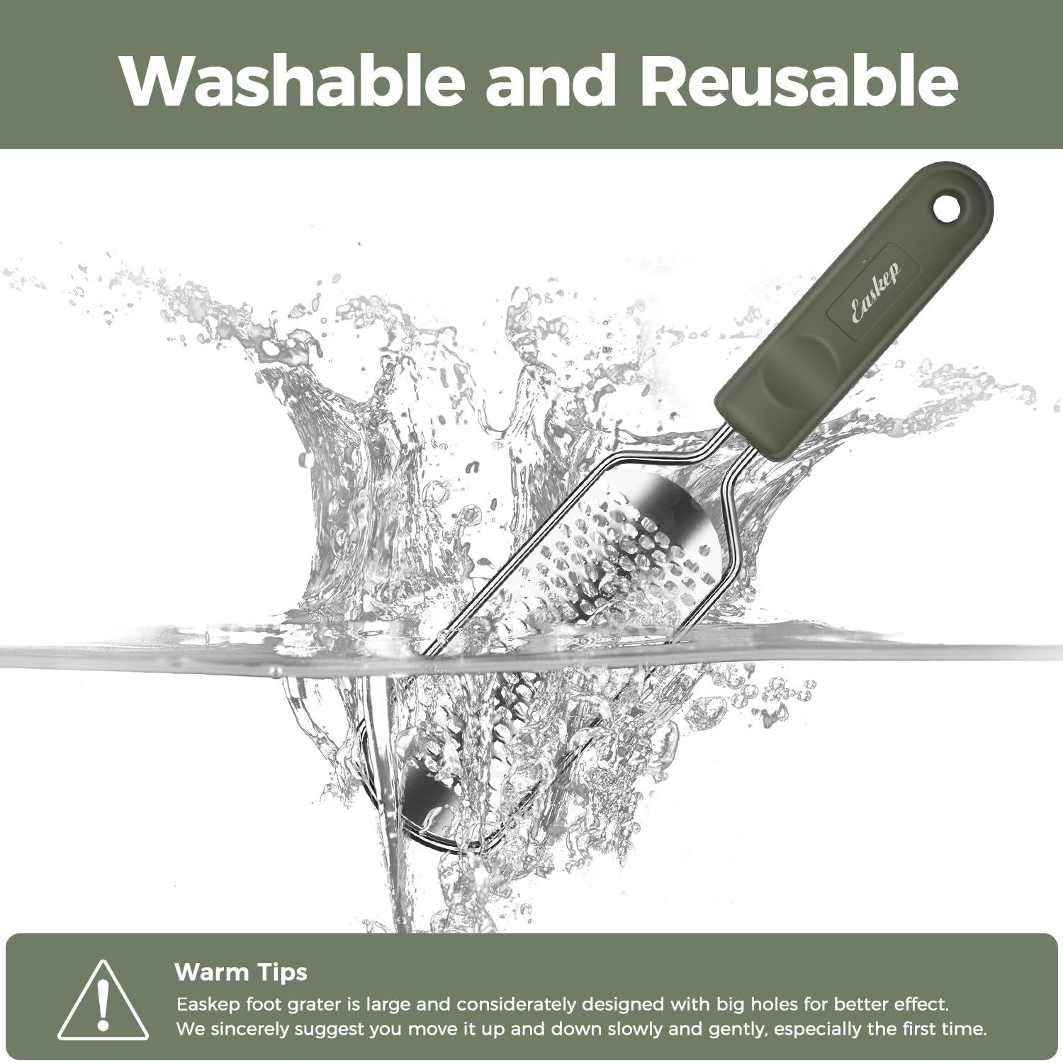 Easkep easy-clean stainless surface demonstrates low-maintenance design