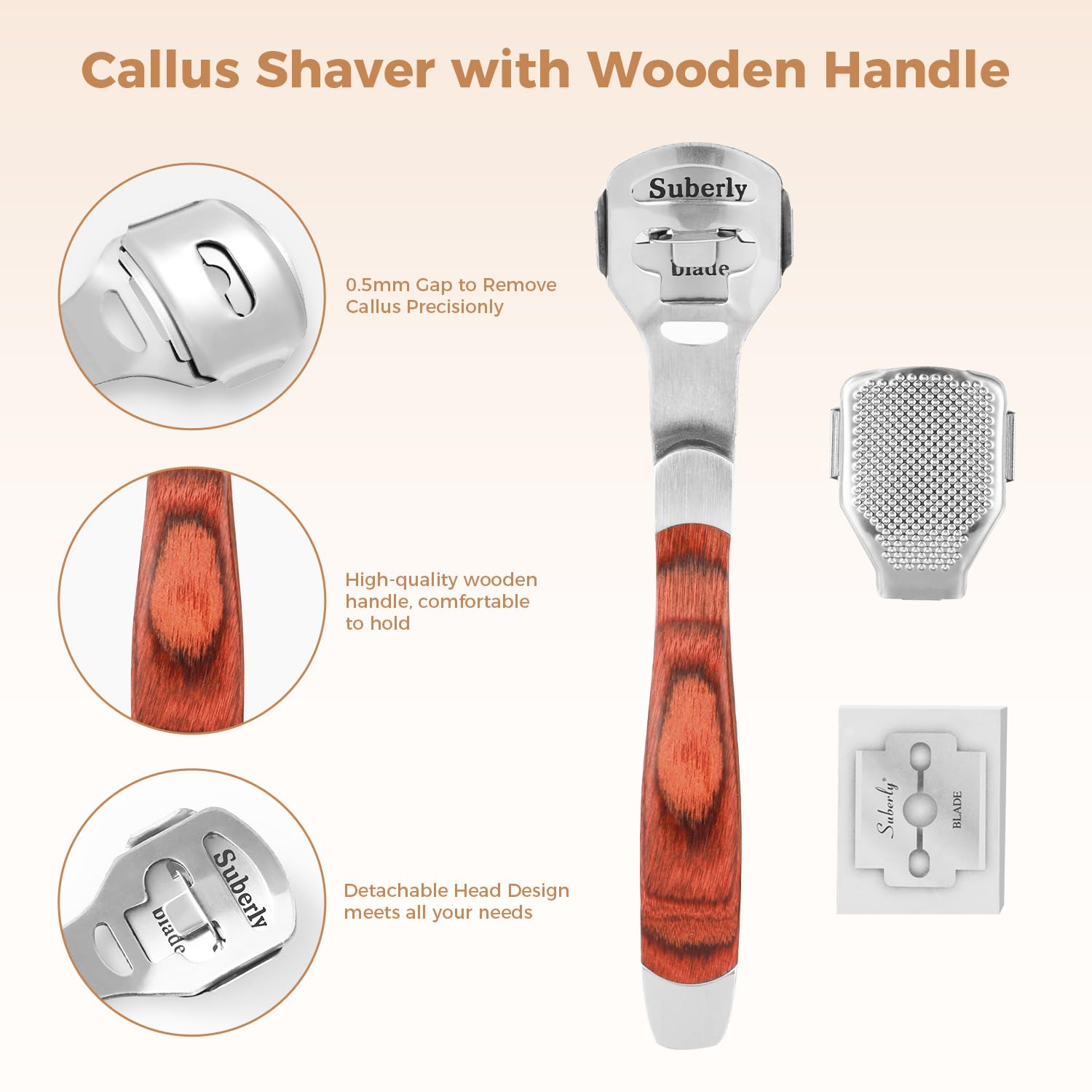 Easkep foot file anti-slip handle provides comfortable grip during use.