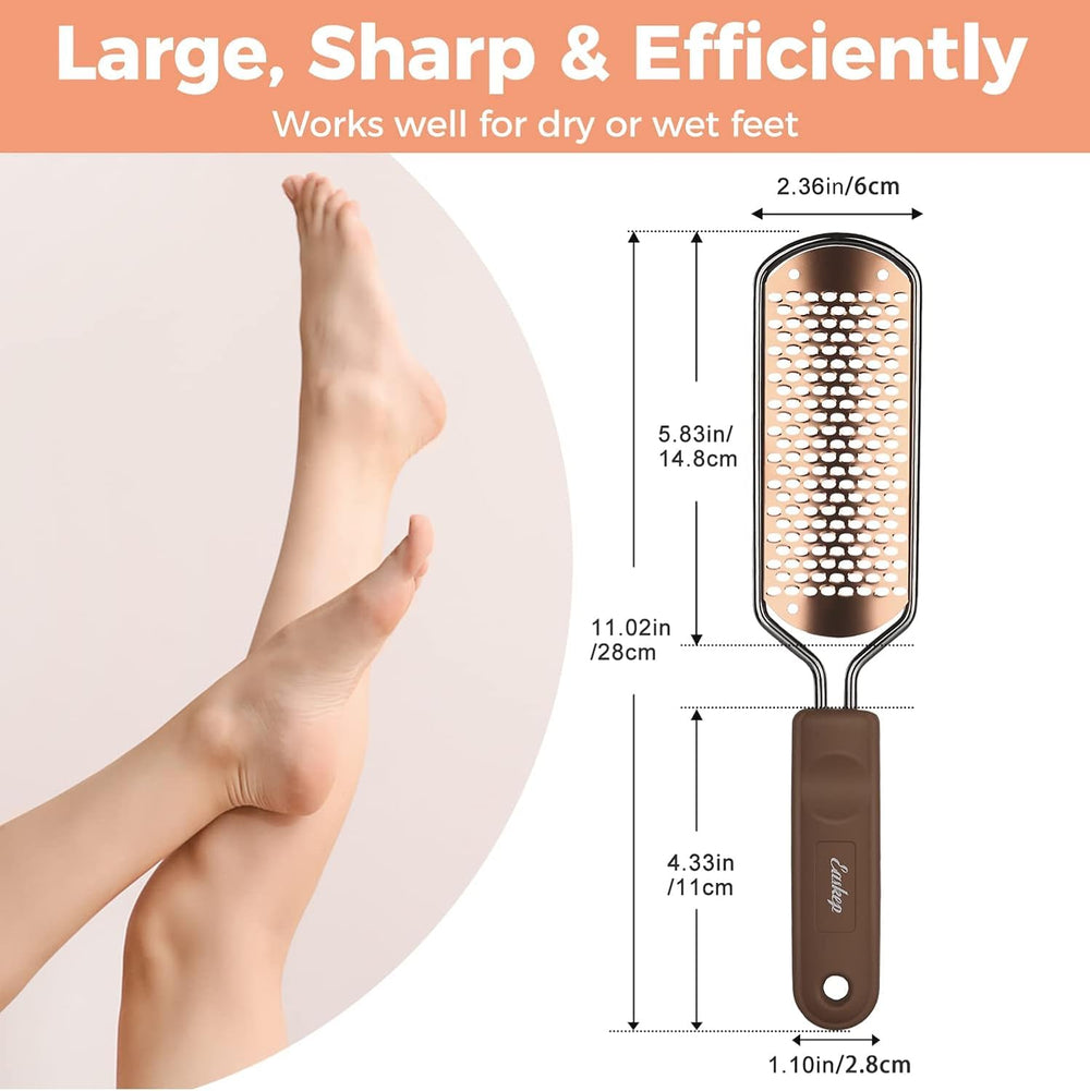 Removes dry skin and cracked calluses for smoother feet