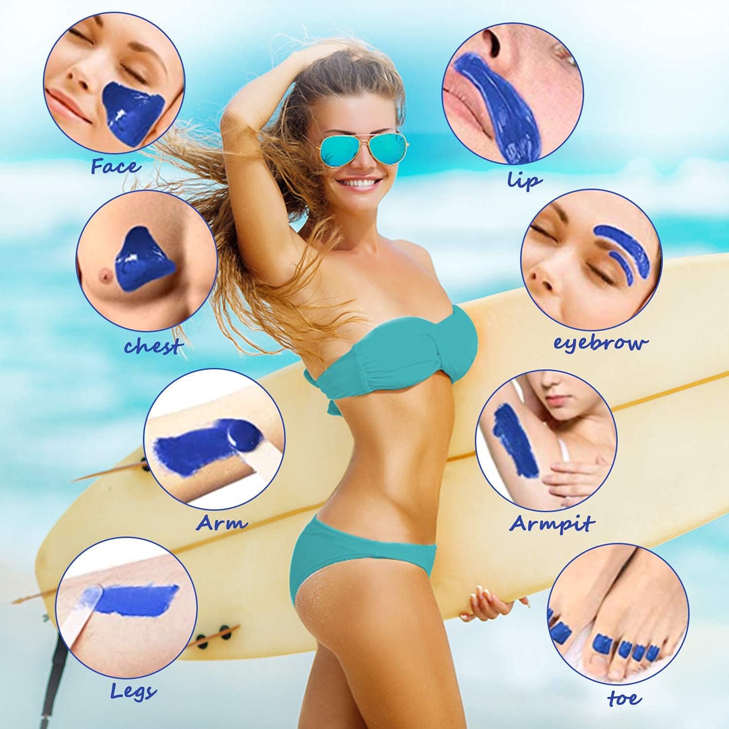 Easkep hard wax beads pack designed for salon-grade results at home.