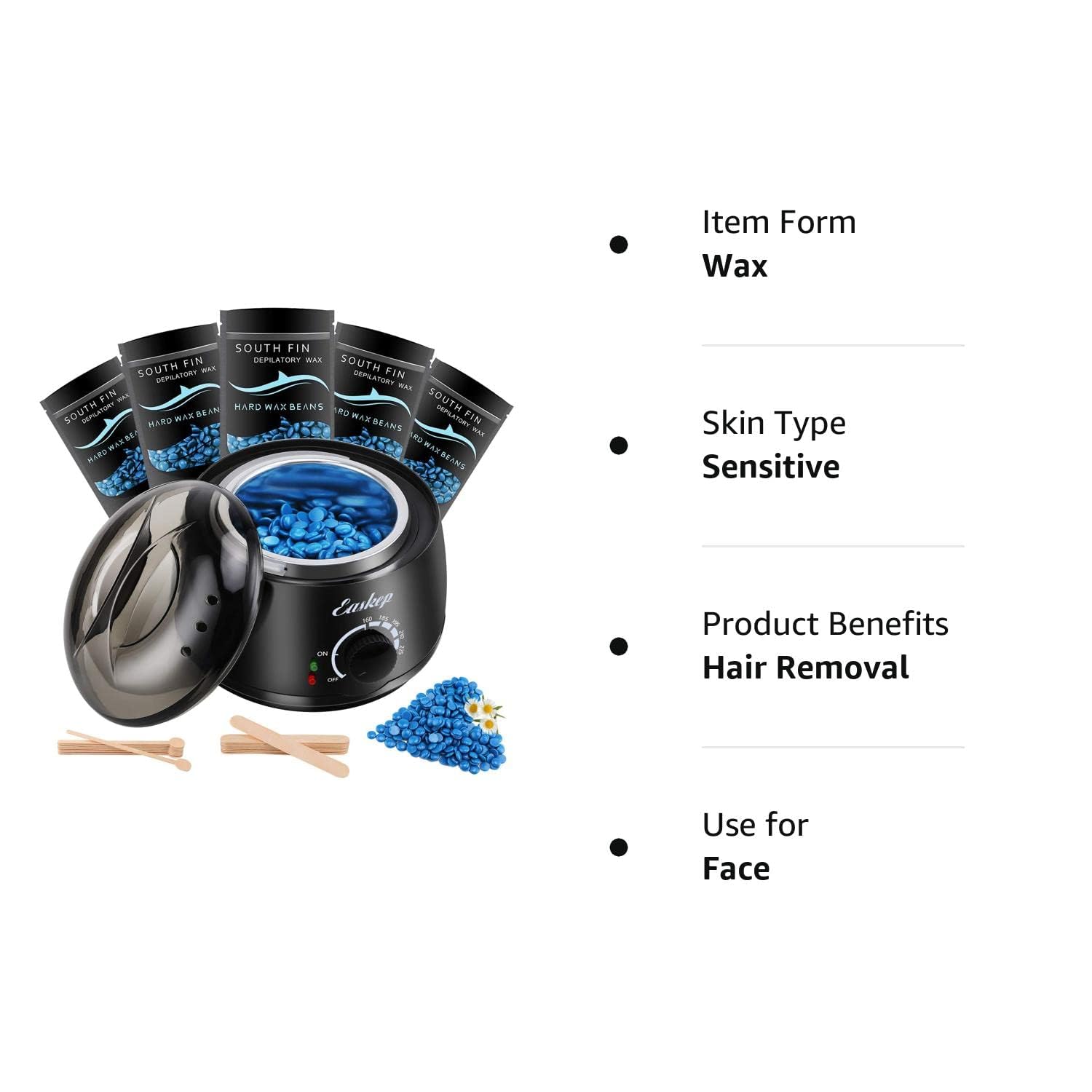 Easkep at-home waxing kit setup displayed for easy, convenient use.