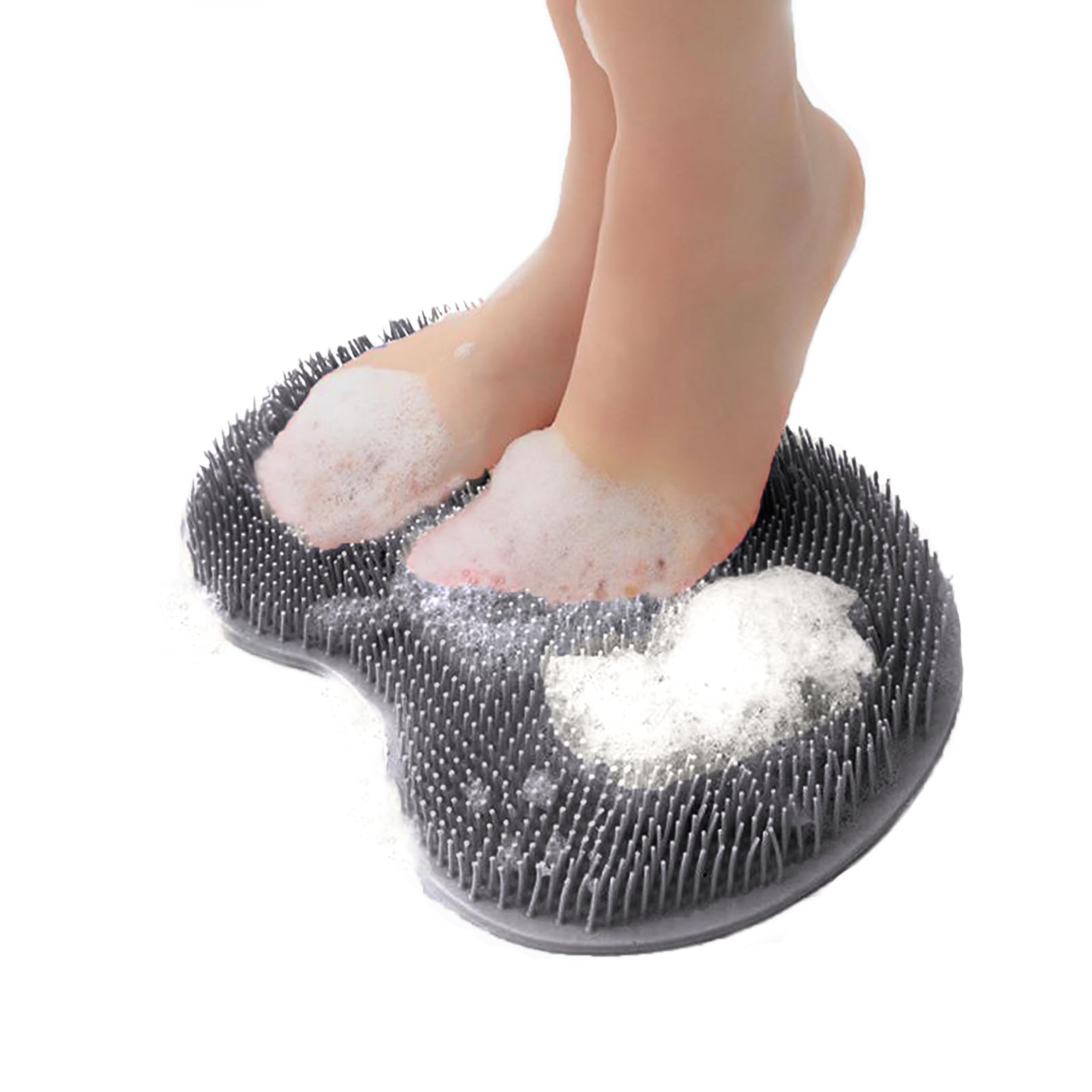 Easkite shower foot scrubber mat front view, compact design for easy cleaning.