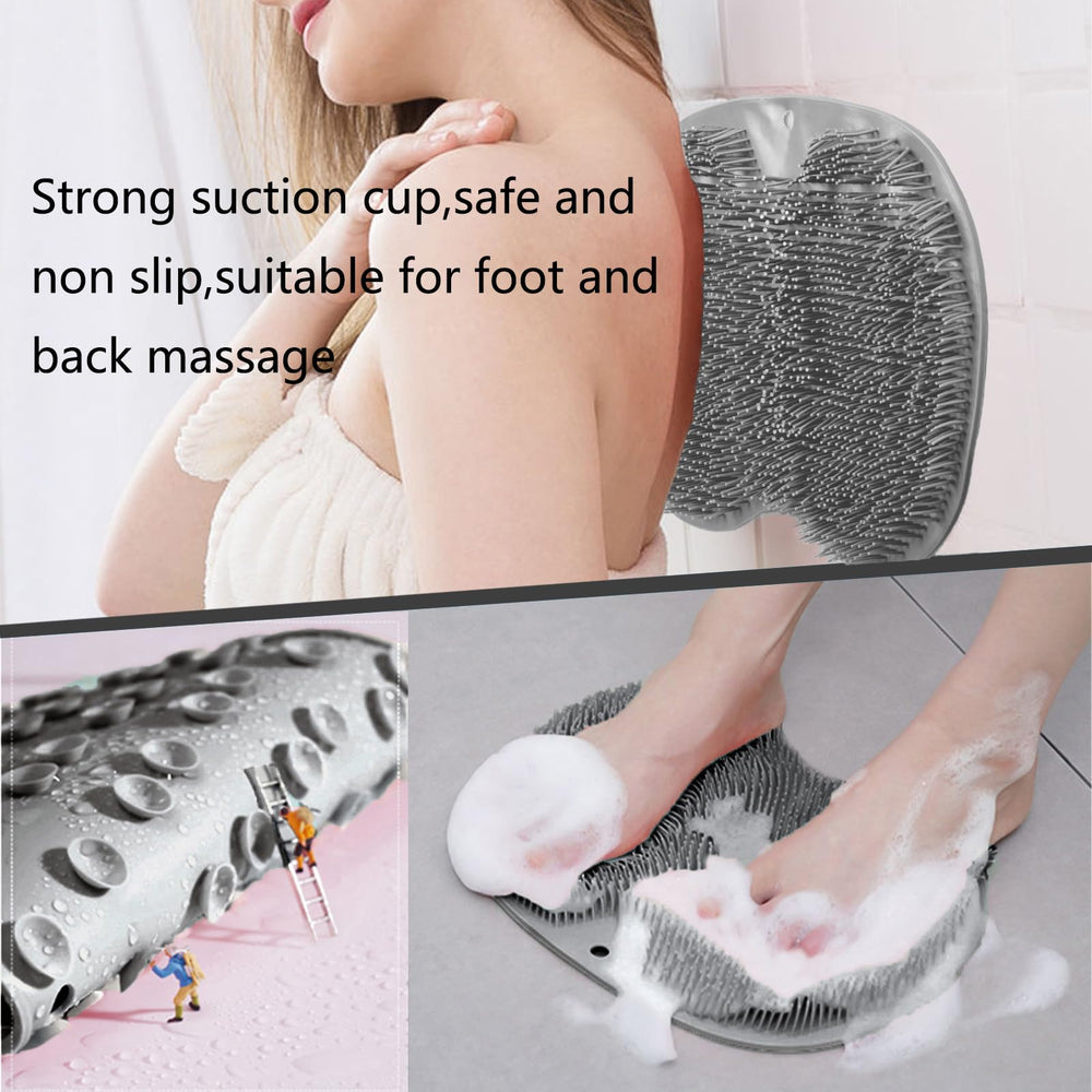 Suction cups on the Easkite mat provide stable mounting during showers.