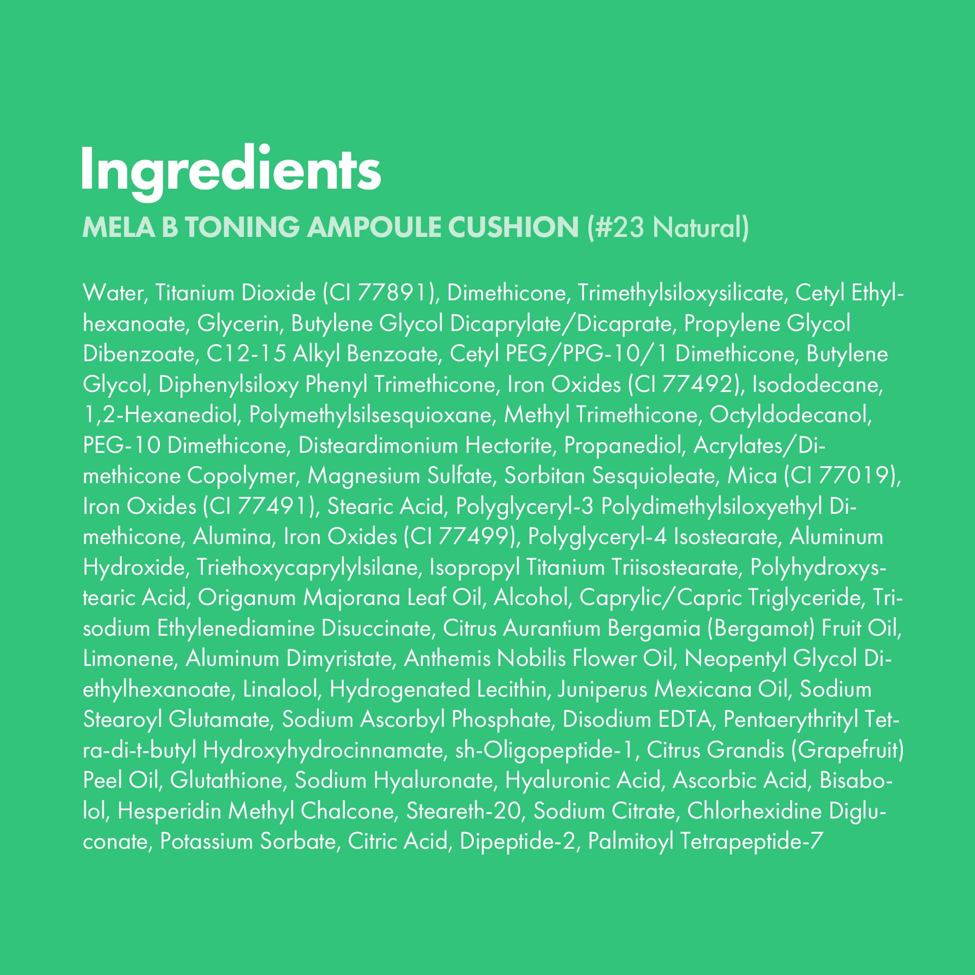 EASYDEW Mela B ingredients highlight with EGF, Niacinamide, and Hyaluron-Vital C