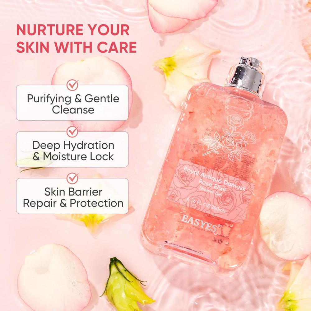 Easyes Rose Elixir: espuma suave, limpia sin irritar la piel.