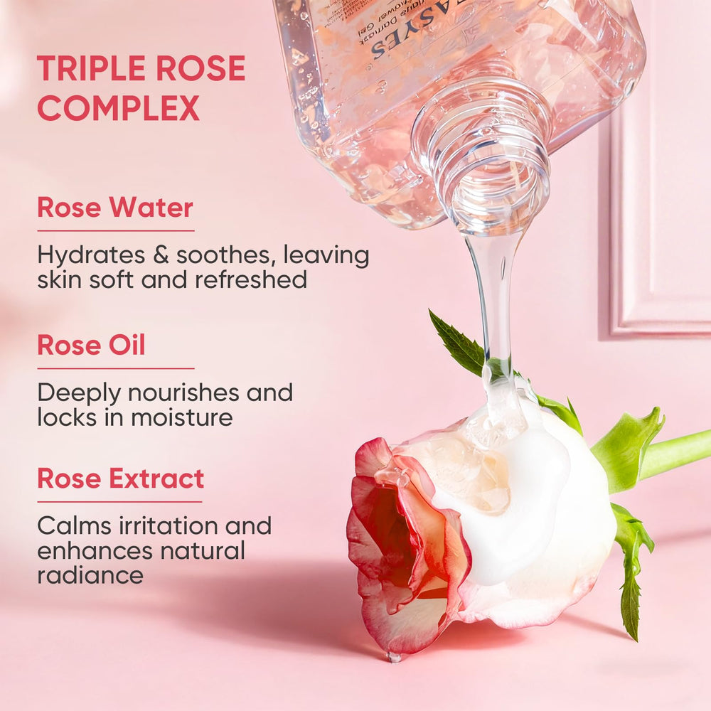Easyes Rose Elixir: rosas damascena visibles, aroma floral envolvente.