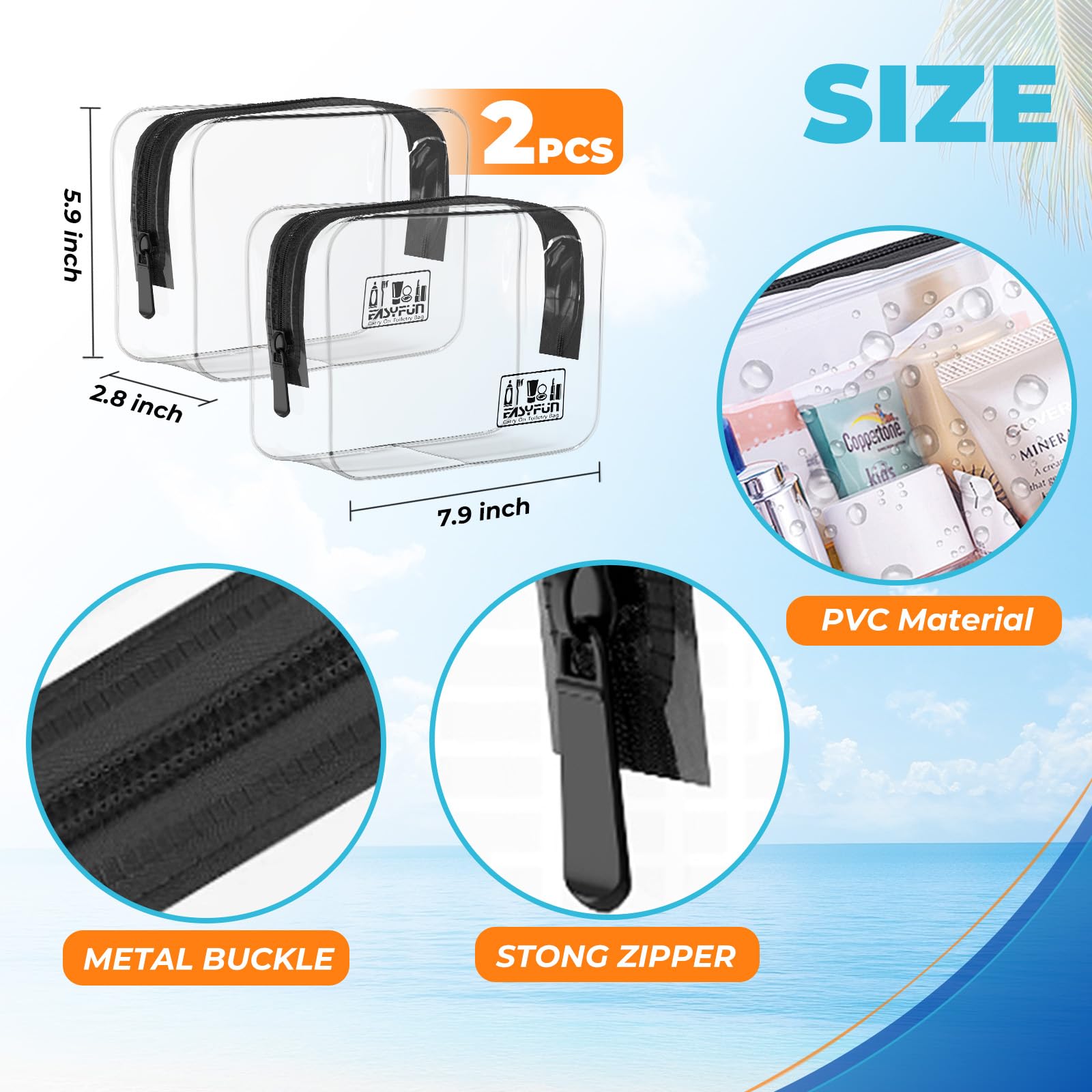 EasyFun durable bag with seamless crimping and sturdy zipper for frequent travel.