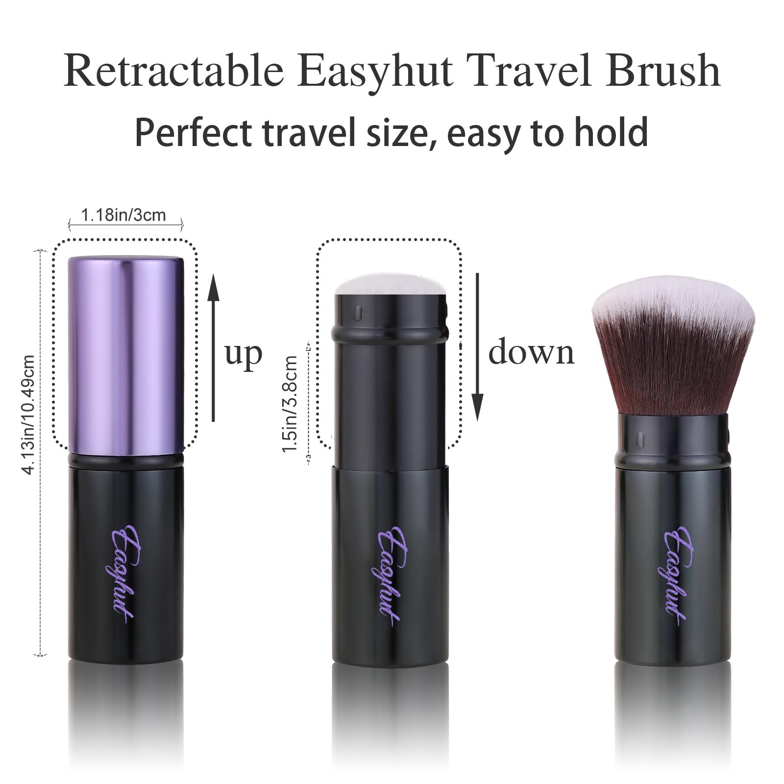 Easyhut synthetic bristles close-up for soft, even makeup application