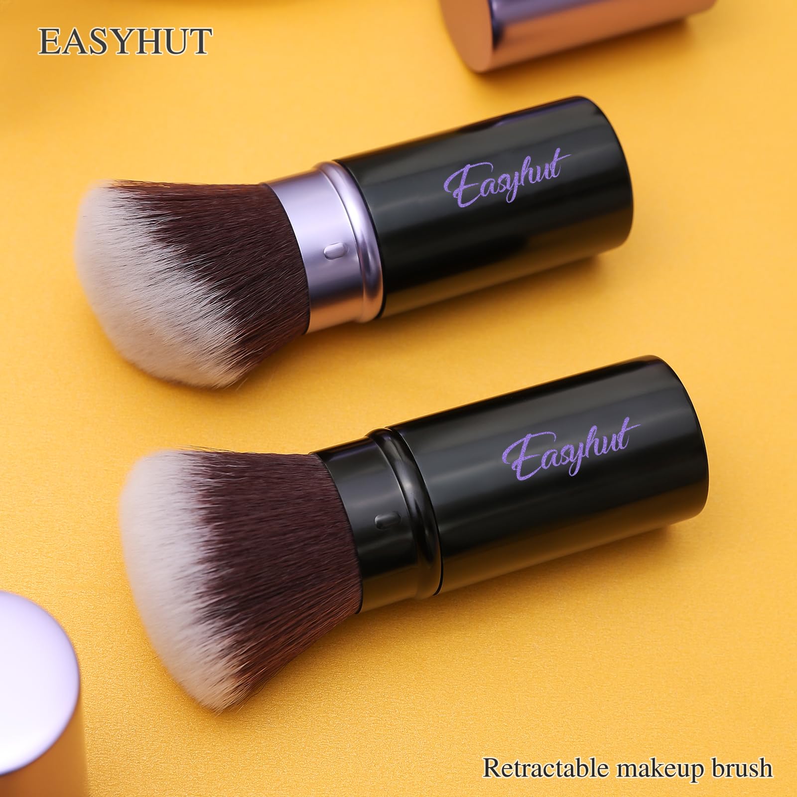 Easyhut violet-cap travel brush measuring 1.18 inches