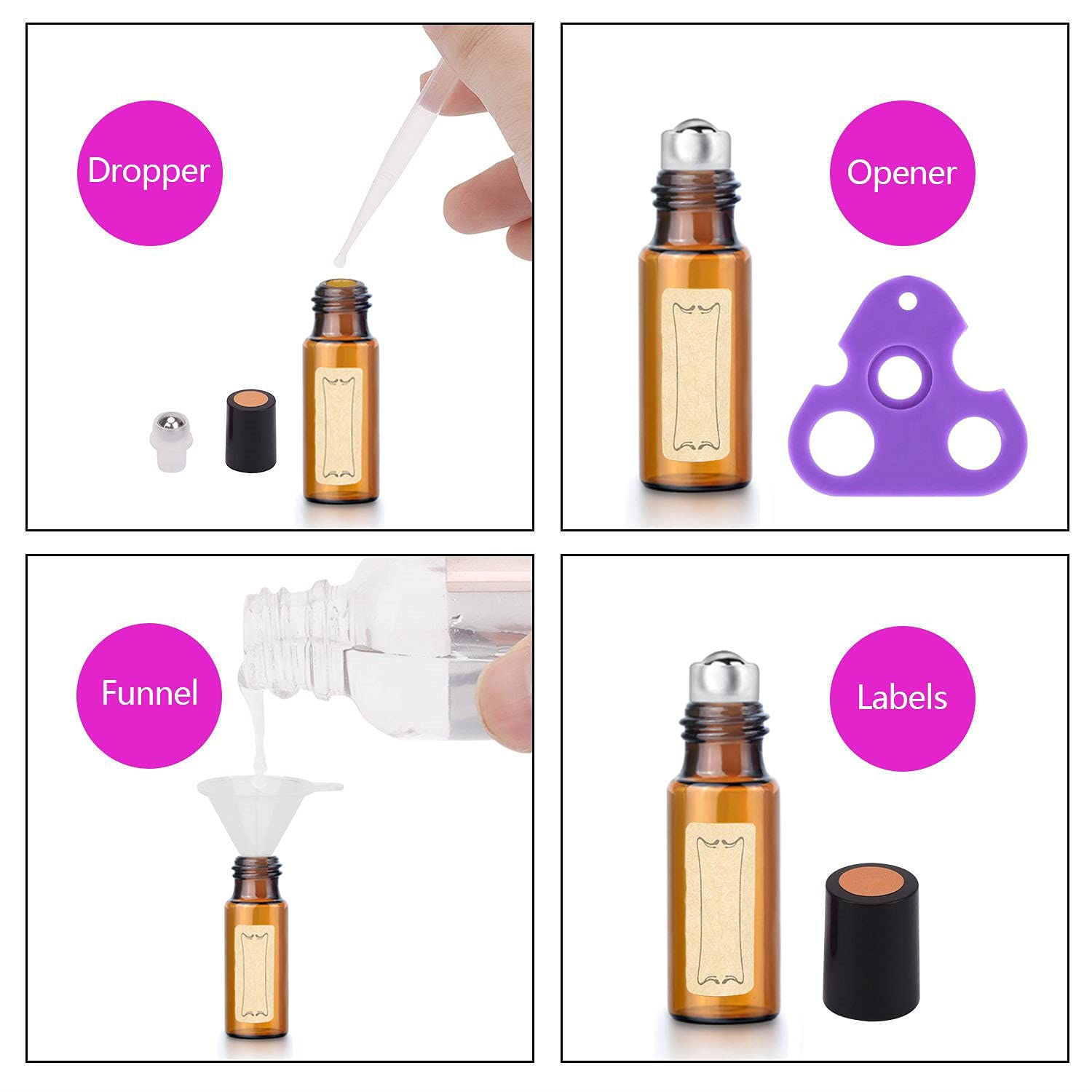 Easytle 96-label set organizes blends for quick identification.