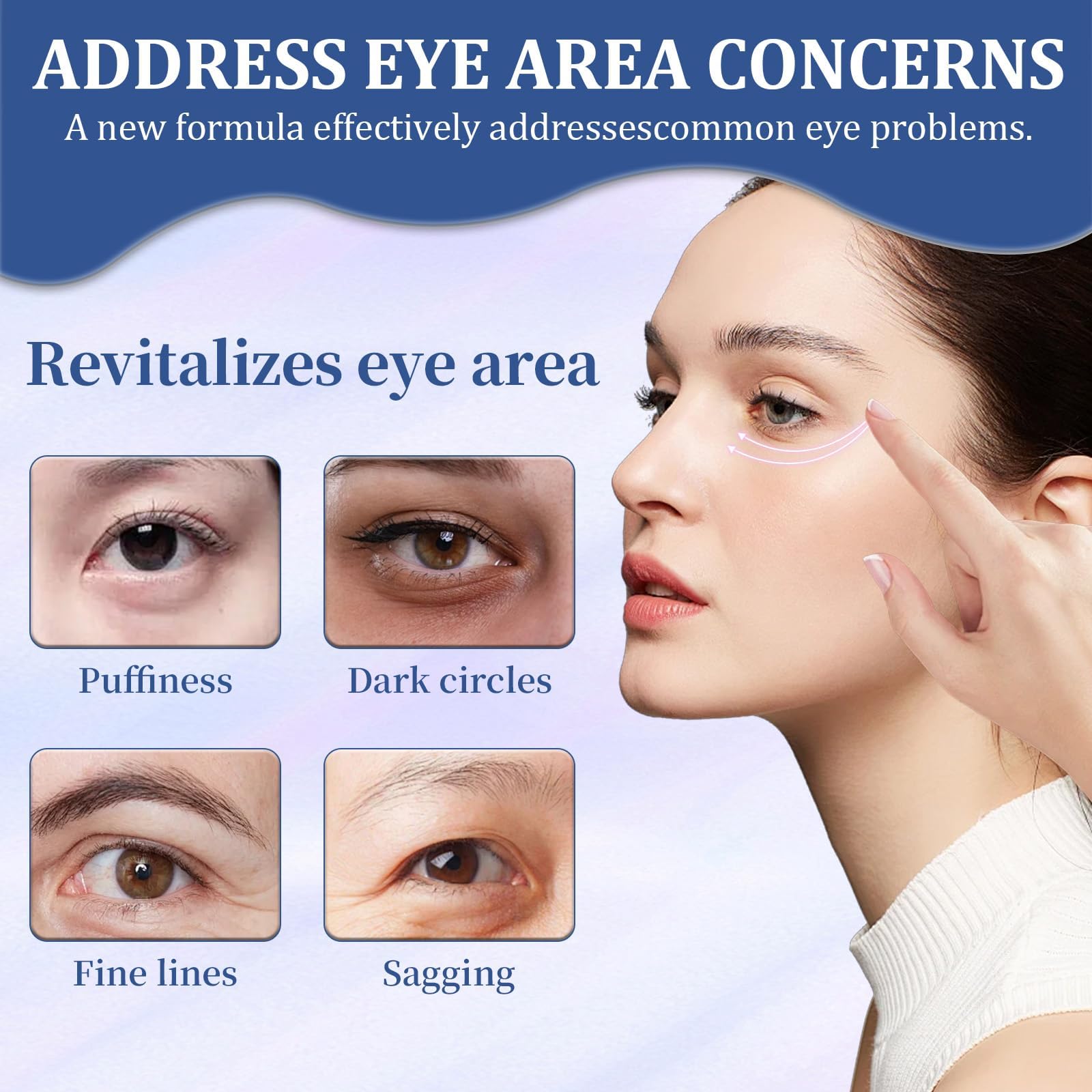 Aplicación en ojos con Eaton Kang para hidratación suave.