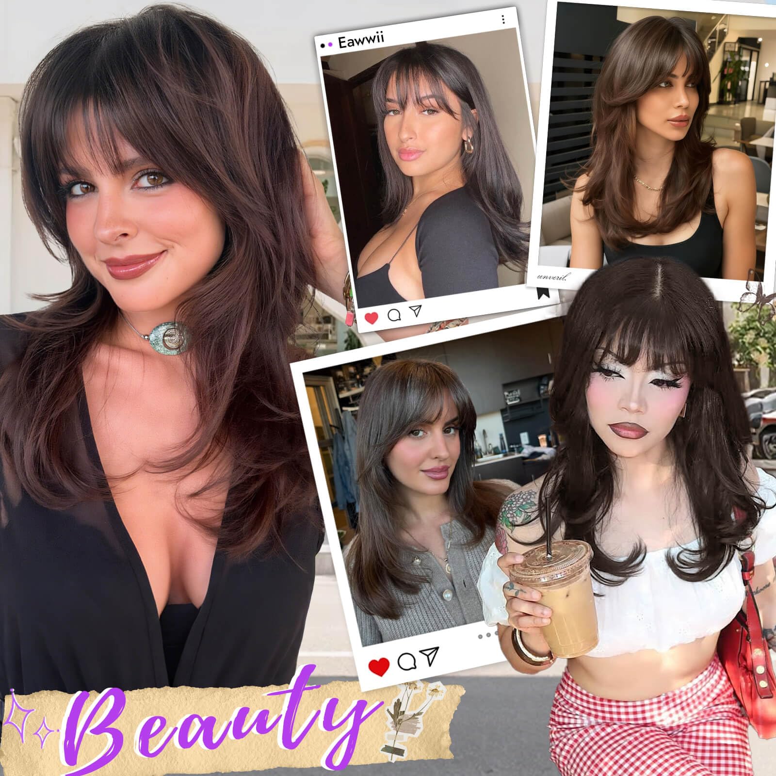 Eawwii wig back comb adjustable cap for secure fit.