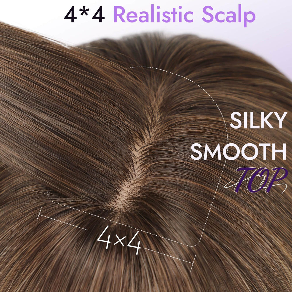 Eawwii wig face-framing layers side view for a natural look.