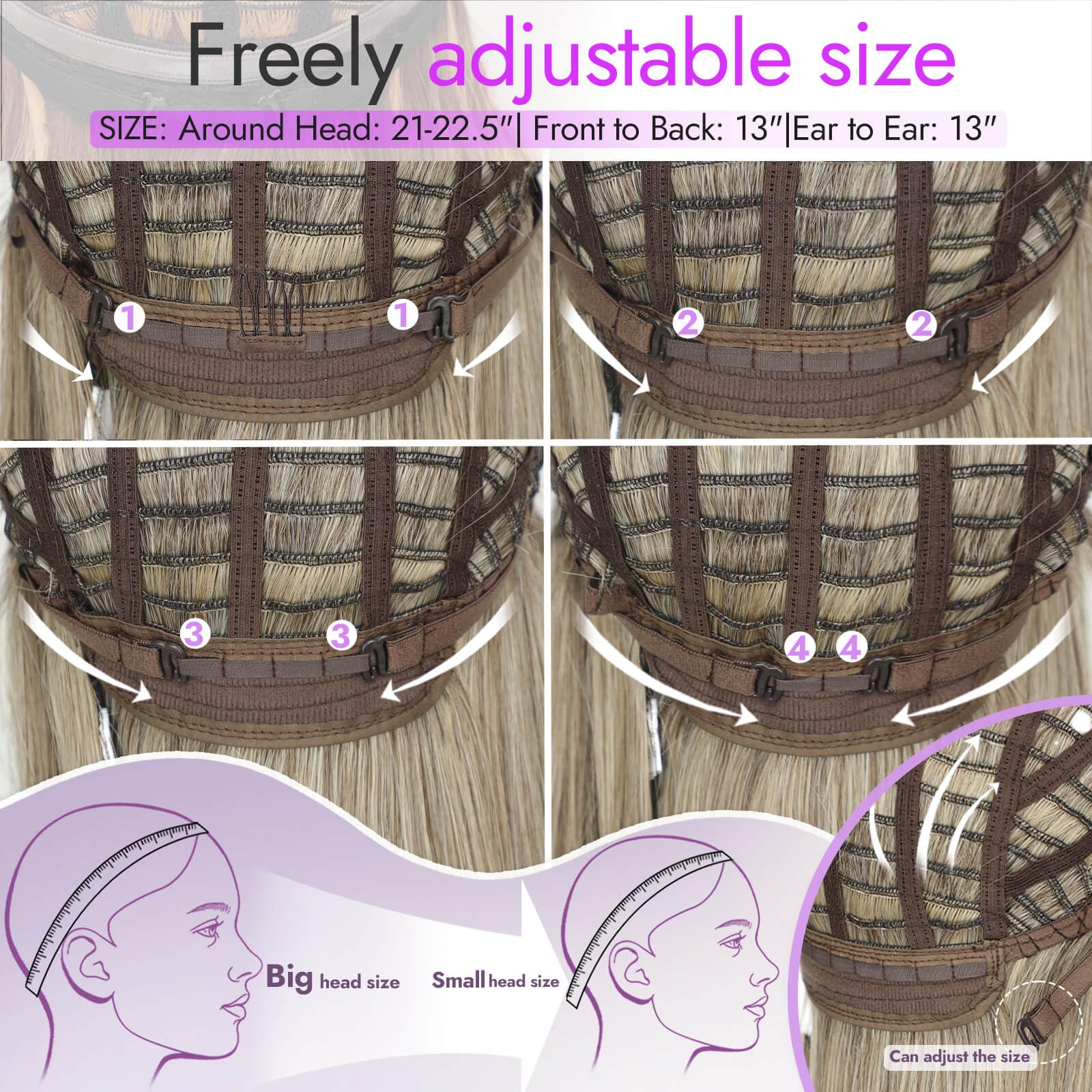 Eawwii wig layered bangs for various face shapes.