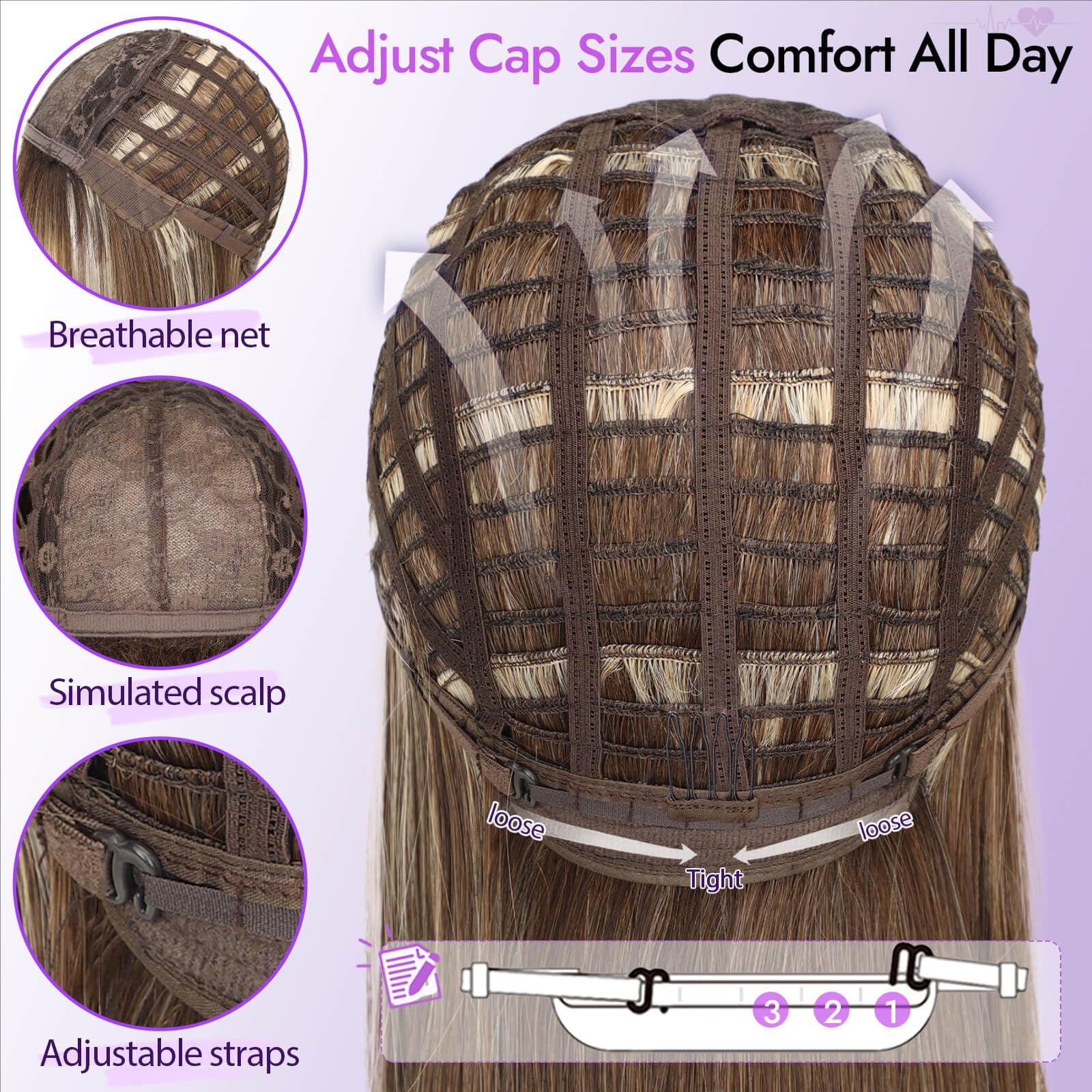 Eawwii wig low-maintenance synthetic fibers resist tangling.