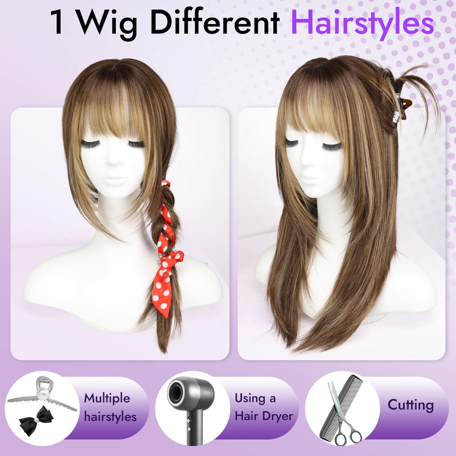 Eawwii wig ideal for dates, travel, parties.