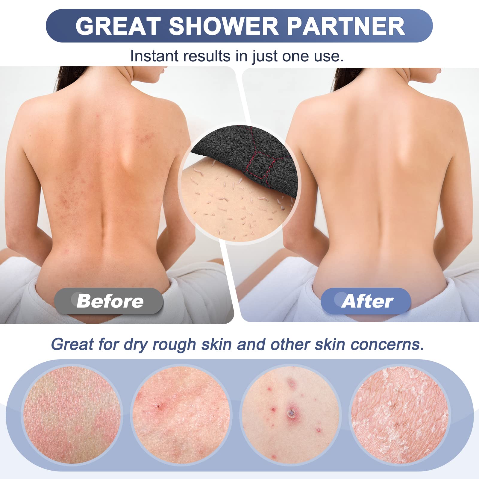 eaxun uso en ducha con jabón para exfoliación eficaz