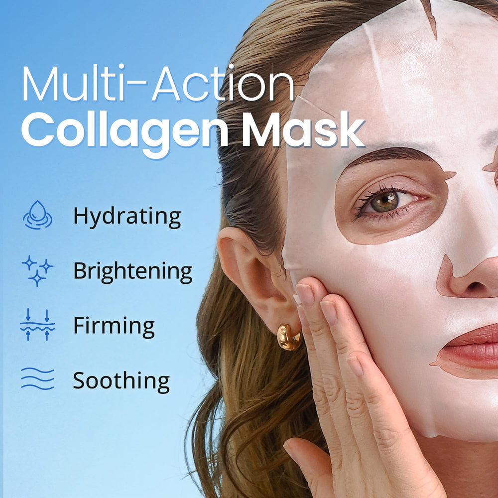 Ebanel collagen-peptide mask texture close-up highlighting premium serum absorption
