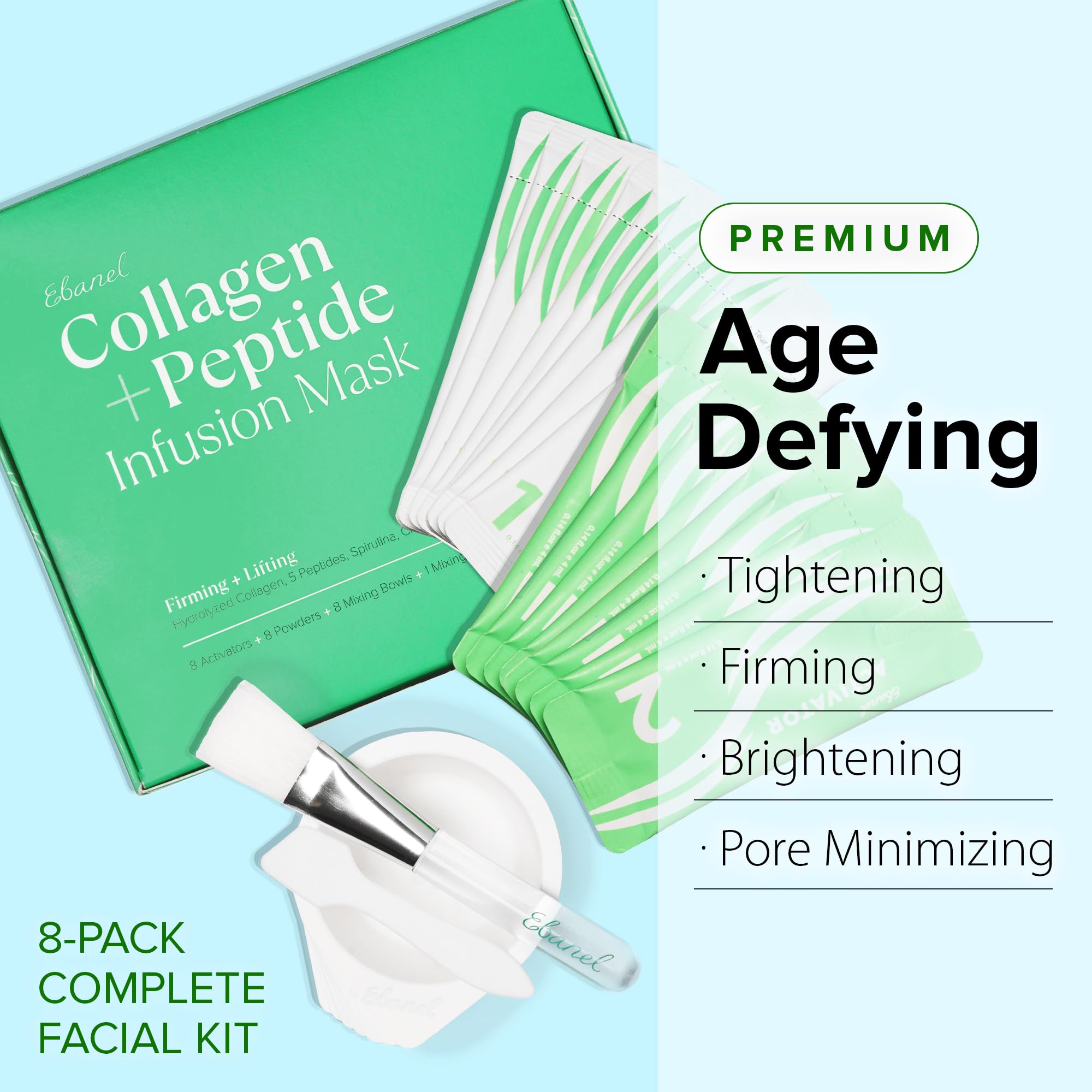 Ebanel Wash-Off Mask activator sachets activate the formula for a fresh mix.