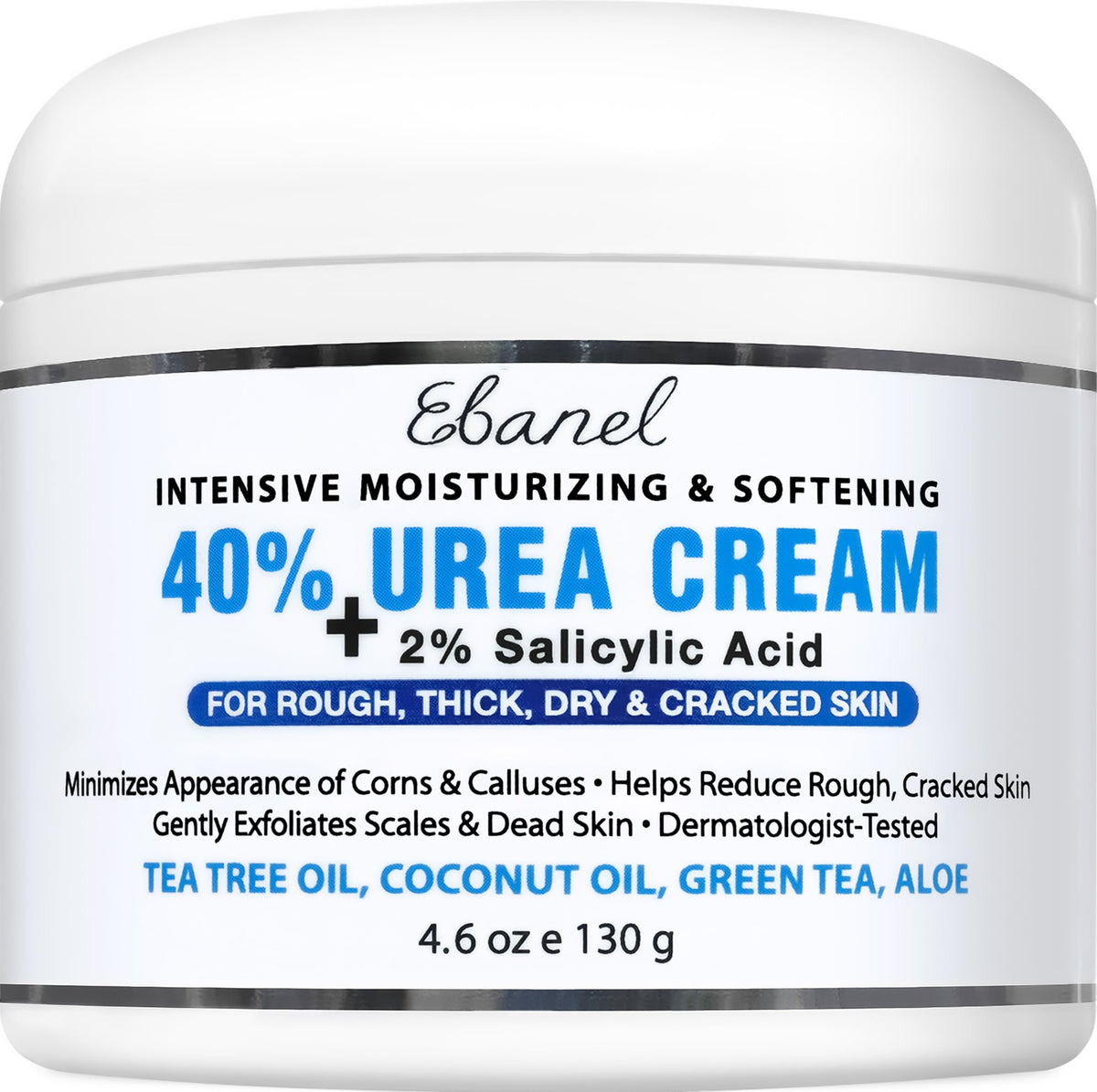 Ebanel Crema Urea 40% para talones secos; hidrata y suaviza la piel.